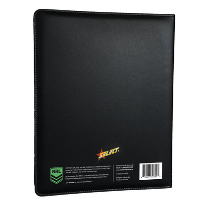 Official NRL club collector card album back cover